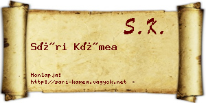 Sári Kámea névjegykártya